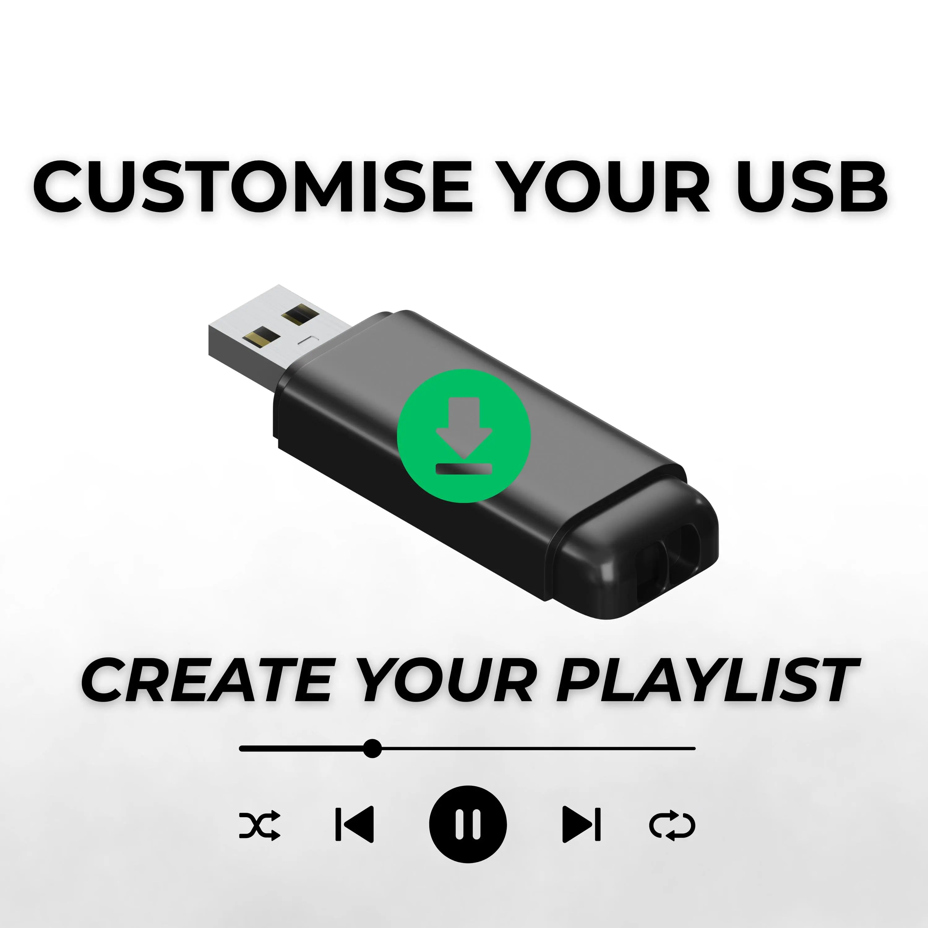 Custom Music USB – Convert Your Spotify or Apple Music Playlist to USB (Personalised Gift)