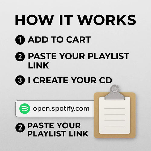 Custom Mixtape CD – Convert Your Spotify or Apple Music Playlist to CD – Personalised Music Gift